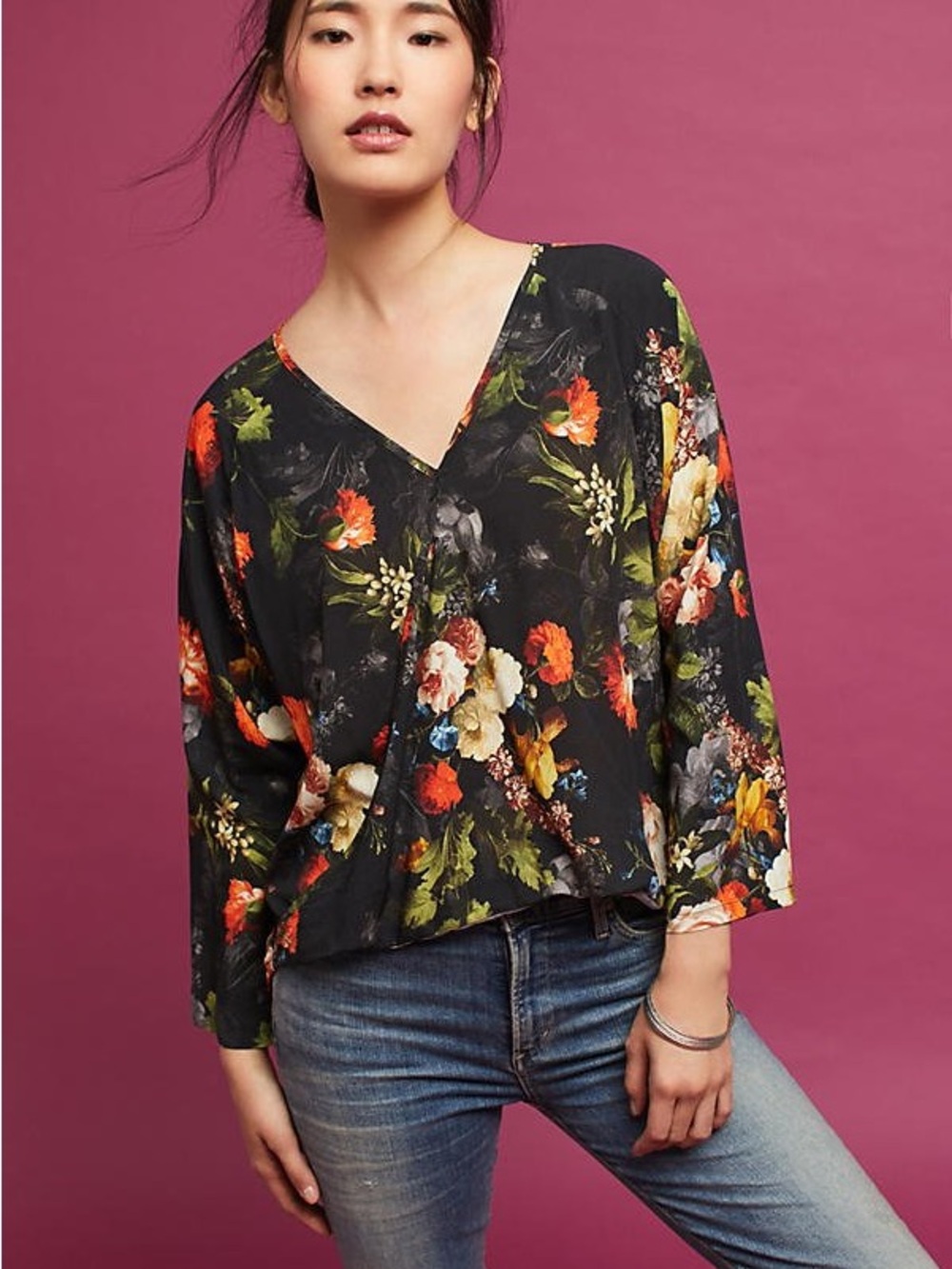 ANTHRO | ODELLS Floral Blouse